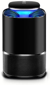 fuzhoutuogu Mosquito Trap with 360 Degrees LED Electric Mosquito Bug Zapper Lamp USB Power Supply,Strong Built in Fan Suction Quite for Indoor and Environmentally-Friendly (Black)