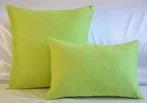 Creative Luxury Faux Suede Decorative pillow - 12 By 18 Lime