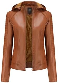 Womens leather jacket with fleece lining Clearance