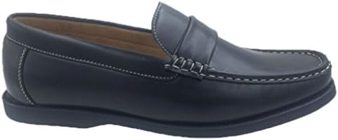 Andrew Fezza Slip-On Loafer Driver Shoes-Black, 7.5 D(M) US
