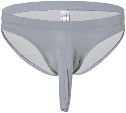 Men's New Ice-Threaded Bullet Sexy Breathable Elephant Nose Underwear Men's Dyed Briefs with Comfort Flex Waistband Comfortable Breathable Sport Underwear Stretchy