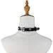 HOMELEX Black 90s Gothic Metal O-Ring Leather Collar Choker Necklace for Girls(LN15)