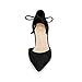 Allegra K Women's Ankle Tie Chunky Heel Pointed Toe Dress Black Pumps - 8.5 M US