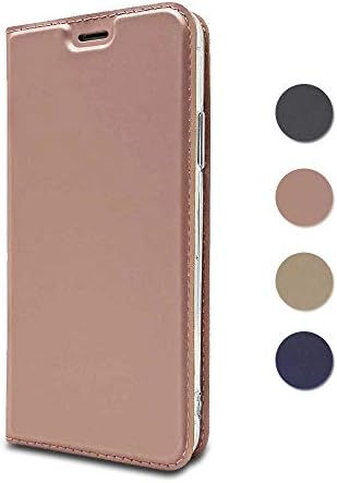GORASS iPhone X/iPhone Xs Case High Quality Slim Flip Book Case [Card Holder] [Shockproof] [Silicone TPU Inner Case] for Apple iPhone X/iPhone Xs, Pink
