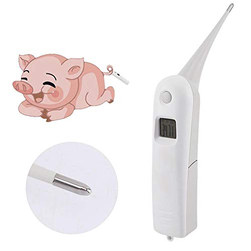 Jeffergarden Pet Thermometer Horse Anus Thermometer Fast Digital Veterinary Thermometer for Dogs, Cats,Pig,Sheep