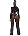 Halfword Womens See Though Mech Hoodies Pants Set 2 Piece Outfits Swimsuit Beach Cover Up Black XL