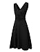 HiQueen Women Sexy deep V Neck Sleeveless Causal Cocktail Evening Party Dress (2XL, Black)