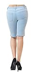 HyBrid & Company Women's Perfectly Shaping Stretchy Denim Bermuda Short