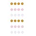 Threemart Gold Party Supplies Gold Pink Glitter Grand Paper Dots Hanging for Bachelorette,Wedding, Birthday Party Decoration-4 Pack