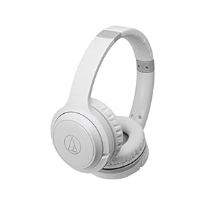 Audio Technica ATH-S200BTWH SonicFuel Bluetooth Wireless On-Ear Headphones with Microphone Foldable (White)