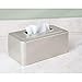 mDesign Metal Modern Tissue Box Cover Decorative Rectangular Facial Tissues Holder for Bathroom, Vanity, Countertop, Bedroom, Night Stand; Holds Tissue Boxes up to 4