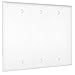 ENERLITES Blank Device Wall Plate, Blank Outlet Cover, Gloss Finish, Standard Size 3-Gang 4.5