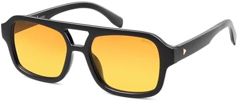 Amazon.com: BAWUYI Retro 70s Square Aviator Sunglasses for  display picture 1