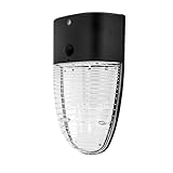 Hyperikon 13W Wall Pack Light, LED Sconce, 1300 Lumens, Outdoor Lighting Fixture Wall Mount, Built-In Photocell, 5000K Security Area Lighting, Modern Porch Exterior Light, Clear Lens
