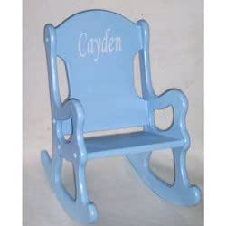 light blue rocking chair
