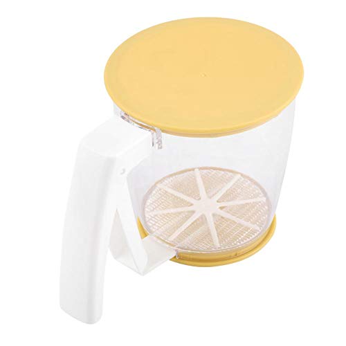 Handheld Cup Flour Sifter Mesh Crank Shaker Sieve Cup Strainer Powder