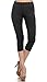 Leggings Depot High Waisted Capri Leggings - Soft & Slim - 37+ Colors (Black, One Size)