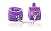 AoMoon Soft Comfortable PU Leather Handcuffs Wrist Adjustable (Purple)