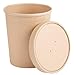 32oz. Disposable Paper Food Storage & Freezer Containers with Vented Lids, Pack of 25 Biodegradable, Compostable Quart Size Pails Great for Soups, Ice Cream, ‘to Go’ Lunches. Kraft Brown