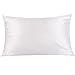 OOSILK Mulberry Silk Pillowcase with Hidden Zipper 19mm,Cotton Underside, Queen (20in * 30in) White