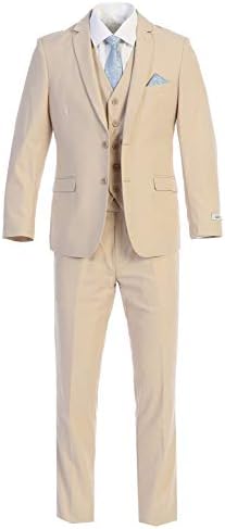King Formal Wear Elegant Men's Modern Fit Three Piece Two Piece Two Button Suits - Many Colors…