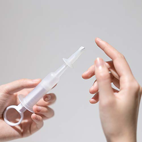 Pidan Pet Medicine Syringe for Cats Pet Piller Medicine Dropper Feeding Device Optimal Material Leakproof Ring Pistons Removable Parts Additional 3 Medicator Heads