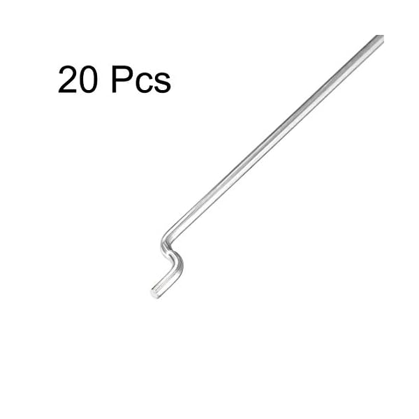 sourcing map 1,2mm x 340mm (13,3 Zoll) Stahl Z Zug/Druckstangen Teile für RC Flugzeug Boot Ersatz (Packung von 20) – Bild 3