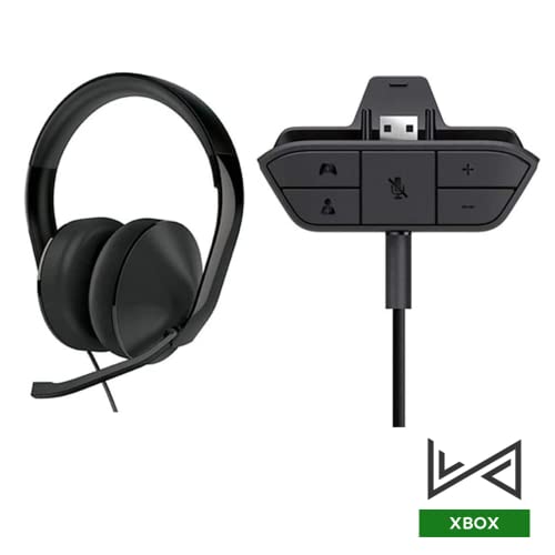 Lenpos Stereo Headset Adapter, Audio Mic Headphone Converter for Xbox One/One S/X/Elite 1/Elite2/Series X|S Controller Adjust Audio Balance Game Sound & Voice Chat