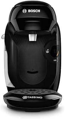 - Tassimo Happy Friendly Multi-Drink Coffee Machine, até 70 bebidas, OneTouch, preparação individual, design compacto, Intellibrew, preto, TAS112E