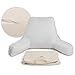 Keen Edge Home Reading Pillow with Arms and Pocket - Shredded Memory Foam - Read and Watch TV in Comfort While in Bed, Sitting, Lounge and Relax Without Back Pain with Support, Large Backrest/Husband