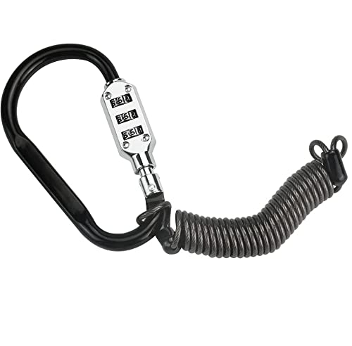 STCRERAG Motorcycle Helmet Combination Universal 3-Digit Resettable Bike Lock 160cm Extra Long Cable Lock Suitable for Anti-Theft Secures Your Motorbike,Bicycle,Luggage Stroller,Snowboard