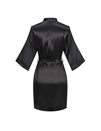 ExpressBuyNow kimono corto para mujer, bata de satén para bodas