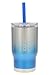 reduce COLDEE Vacuum Insulated Stainless Steel Kids Tumbler with Straw, 3-in-1 Lid, 14oz - Tasteless and Odorless, BPA Free, Portable & Great for Children (Ombre Design - Blue)