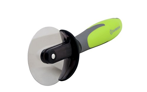 Yarmoshi Pizza Cutter Wheel, Food Grade Non-Stick Stainless Steel Safety Blade - Ergonomic Penguin Handle with Non-Slip Rubber Coating for Easy Grip. Cuts through Crust like Butter