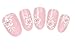 NiceDeco Nail Stickers Nail Tattoo Nail Decal Water Transfers Decals White Hibiscus Flower & Leaves