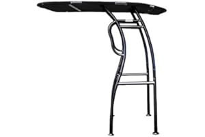 Dolphin T Tops Pro S2 ✮ Folding Center Console Fishing Boat Tower Bimini Canopy, Marine Anodized Aluminum, Collapsible TTOP, Centre Fold Down Shade Roof