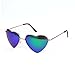 FUNOC Retro Metal Frame Heart Shaped Shape Gradient Sunglasses Eyewear