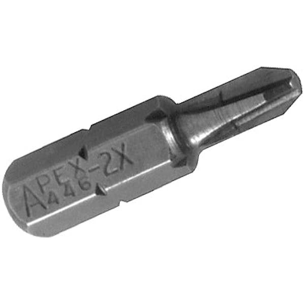 Apex 446_2X no.2 philips bit, 0.25 inch hex drive 100/Pk - Phillips Head  Screwdriver Bits - Amazon.com