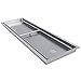 VEVOR 49x16 Inch Fire Pit Pan Stainless Steel Linear Trough Drop-in Fire Pit Pan Rectangular Table Top Fire Pit Fire Bowl,185k BTU, Double Burner
