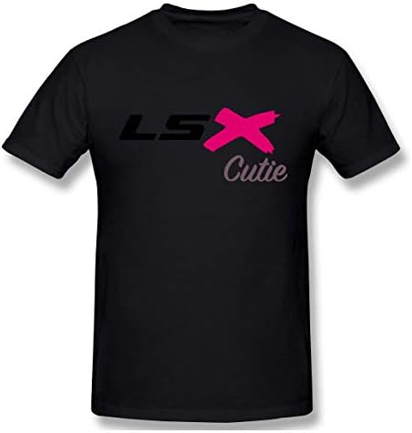Jasmurival Men's LSx Cutie Cotton Short Sleeve T Shirt Black