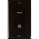 Buyer's Point HDMI Pigtail 3GHz Coax Wall Plate [UL Listed] with Single Gang Low Voltage Mounting Bracket Device