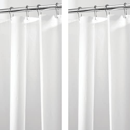 mDesign PEVA Shower Curtain Liner 72" x 72" Deluxe Water/Odor Resistant Heavy Plastic 3Gauge