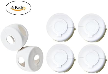 TruBabe Child Proof Door Knob Covers Safety Knobs - Child Proof Safety Locks Child Lock Door Knob Cover - 6 Pack, White