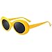 Beautyfine Sunglasses Retro Vintage Clout Goggles Unisex Rapper Oval Shades Grunge Glasses