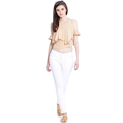 broadstar women denim white jeans