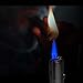 HUOWA Torch Cigar Lighter, 3 Jet Flame Butane Refillable Cigar Lighter with Punch and Replaceable Flint