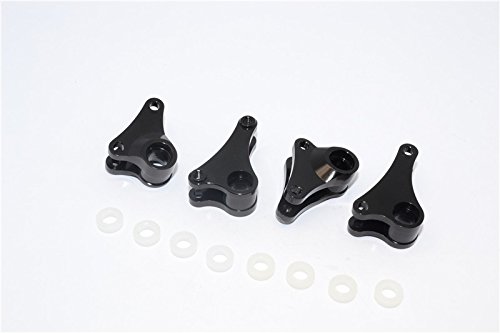GPM Traxxas 1/16 Mini E-Revo, Mini Slash Upgrade Parts Aluminum Front+Rear Rocker Arm - 4Pcs Set Black