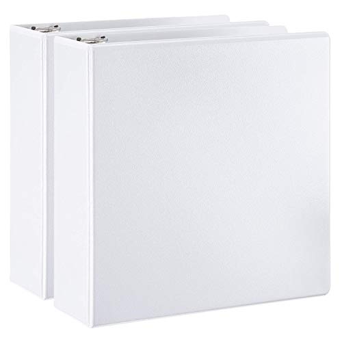 AmazonBasics D-Ring Binder - 3 Inch, 2-Pack
