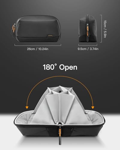 TERRIFI Electronics Organizer Travel Case - Waterproof Tech Pouch, Large Travel-Friendly Bag for Electronic Accessories, Cable, Cord, Charger, Phone - Ideal Tech Organizer for On-the-Go