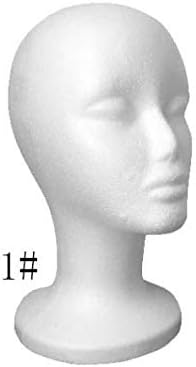Styrofoam Mannequin Head with Female Face